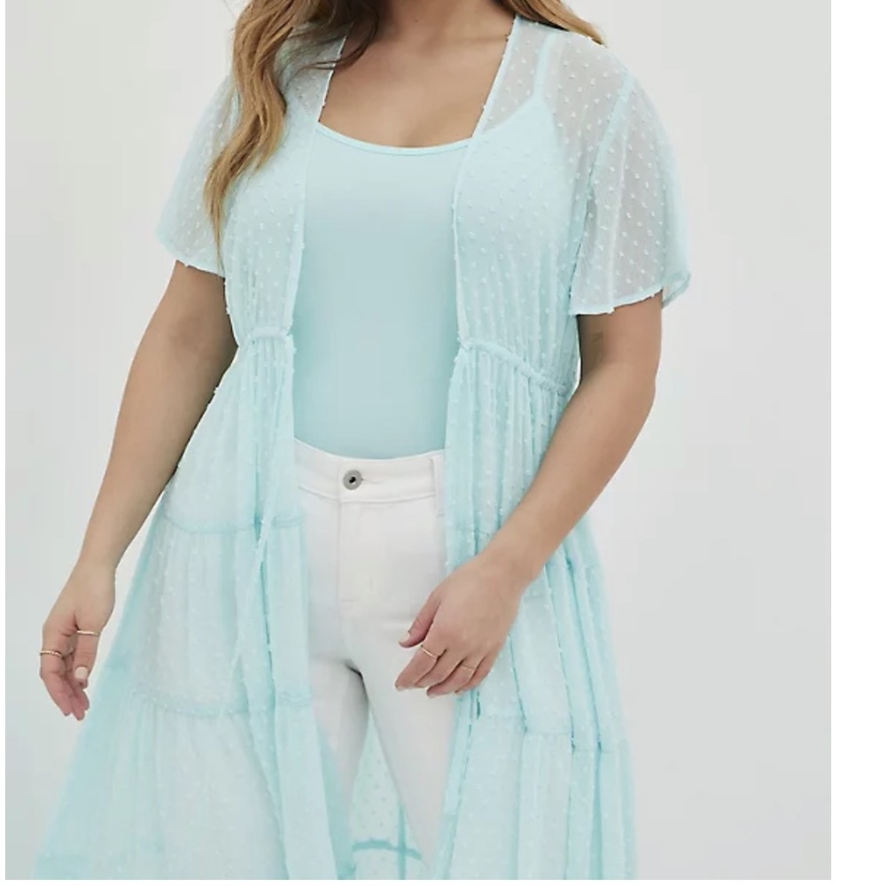 CLIP DOT TIERED KIMONO